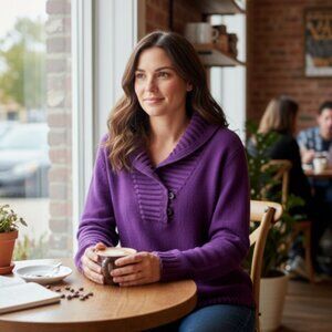 Vintage Ralph Lauren purple knit pullover sweater